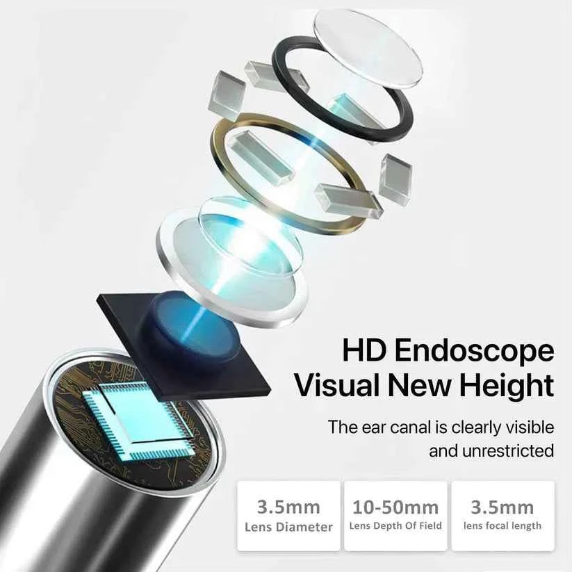 Smart WiFi Ear Cleaner with 1296P HD Camera